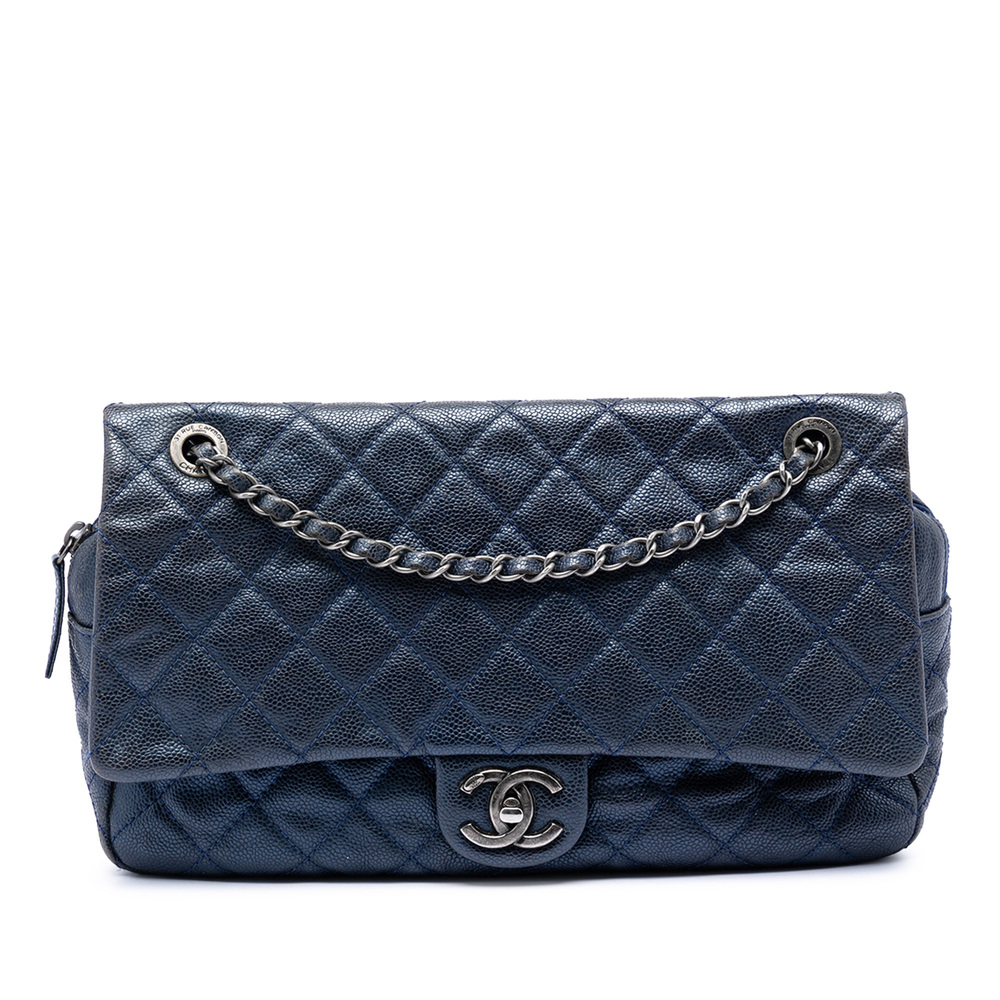 Pre-Loved Chanel Jumbo Quilted Caviar Easy Flap